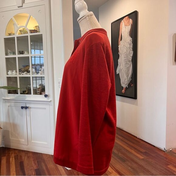 Hermes Red Button-Up Men's Shirt - Picture 5 of 7